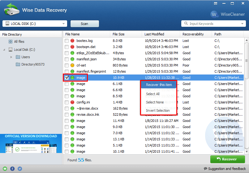instal Wise Data Recovery 6.1.4.496